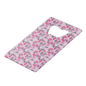 Silhouette Animal Camouflage Roze Creditkaart Flessenopener (Achterkant Gekanteld)