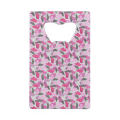 Silhouette Animal Camouflage Roze Creditkaart Flessenopener (Achterkant)