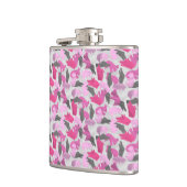 Silhouette Animal Camouflage Roze Heupfles (Links)