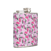 Silhouette Animal Camouflage Roze Heupfles (Rechts)