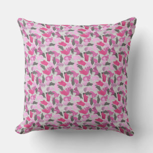 Silhouette Animal Camouflage Roze Kussen