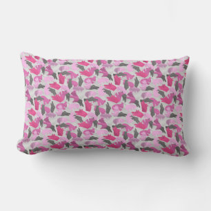 Silhouette Animal Camouflage Roze Kussen
