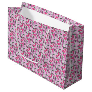 Silhouette Animal Camouflage Roze Large Cadeautasje