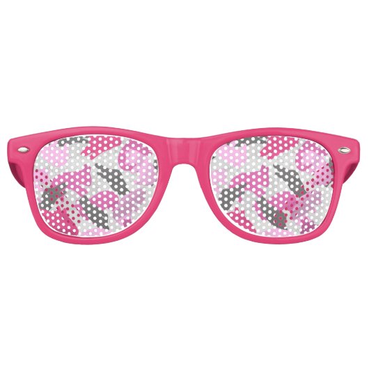 Silhouette Animal Camouflage Roze Retro Zonnebril (Voorkant)