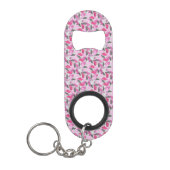 Silhouette Animal Camouflage Roze Sleutelhanger Flessenopener (Voorkant)