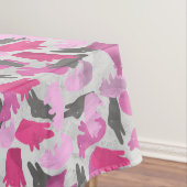 Silhouette Animal Camouflage Roze Tafelkleed (Voorbeeld)
