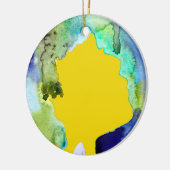 Silhouette art abstracte waterverf keramisch ornament (Links)