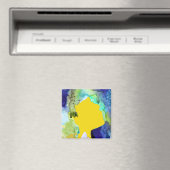 Silhouette art abstracte waterverf magneet (Insitu (Vaatwasser))