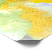 Silhouette art abstracte waterverf poster (Hoek)