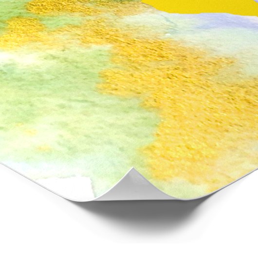 Silhouette art abstracte waterverf poster (Hoek)