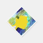 Silhouette art abstracte waterverf servet (Hoek)