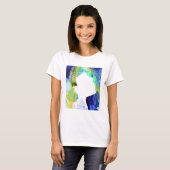 Silhouette art abstracte waterverf t-shirt (Voorkant volledig)