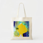 Silhouette art abstracte waterverf tote bag (Voorkant)