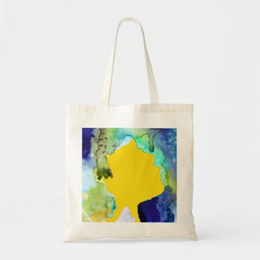 Silhouette art abstracte waterverf tote bag (Voorkant)