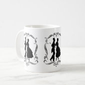  Silhouette Art Elegant Man Woman Koffiemok (Voorkant links)