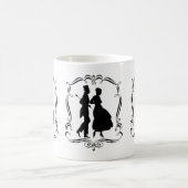  Silhouette Art Elegant Man Woman Koffiemok (Center)