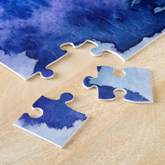 Silhouette art waterverf abstract legpuzzel (Zijkant)