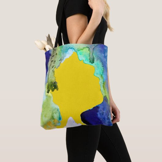 Silhouette art waterverf abstract tote bag (Dichtbij)
