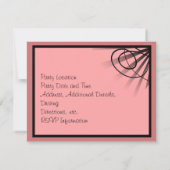 Silhouette Bachelorette Party (roze en zwart) Kaart (Achterkant)