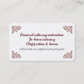 Silhouette bakkerij bakkerij, gebak, bakkerij visitekaartje (Achterkant)