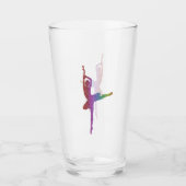 Silhouette Ballerina Glass | Elegante balletdans Glas (Voorkant)