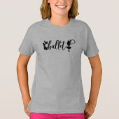 Silhouette Ballet Dancer Slippers T-shirt (Voorkant)