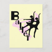 Silhouette Ballet T-shirts en cadeautjes Briefkaart (Voorkant)