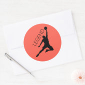 Silhouette Basketbal Speler Sticker Set (Envelop)