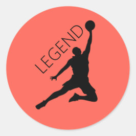Silhouette Basketbal Speler Sticker Set