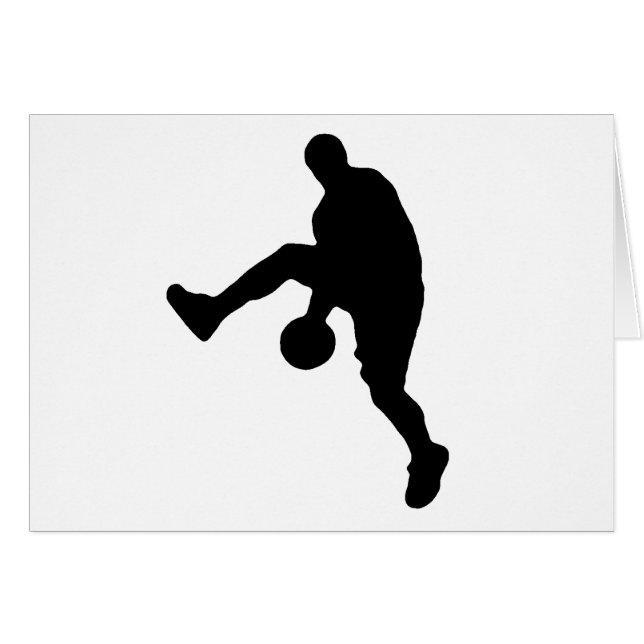 Silhouette basketbalspeler (Voorkant Horizontaal)