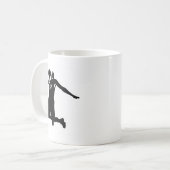 Silhouette basketbalspeler koffiemok (Voorkant links)