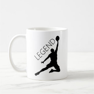Silhouette basketbalspeler koffiemok