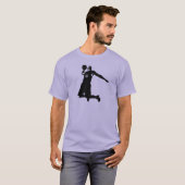 Silhouette basketbalspeler t-shirt (Voorkant volledig)