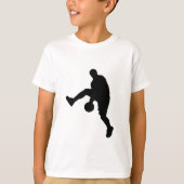 Silhouette basketbalspeler t-shirt (Voorkant)