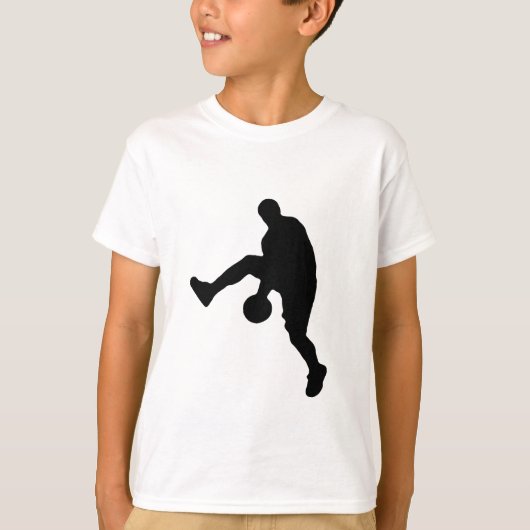 Silhouette basketbalspeler t-shirt (Voorkant)