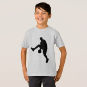 Silhouette basketbalspeler t-shirt (Voorkant volledig)