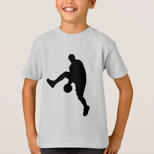 Silhouette basketbalspeler t-shirt (Voorkant)