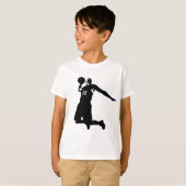 Silhouette basketbalspeler t-shirt (Voorkant volledig)