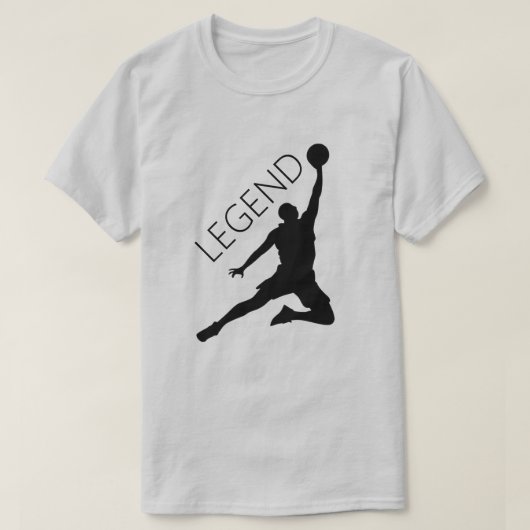 Silhouette basketbalspeler t-shirt (Design voorkant)