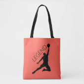 Silhouette basketbalspeler tote bag (Voorkant)