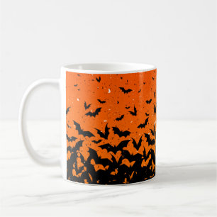 Silhouette Bats Vampire Dracula Halloween Pattern Koffiemok