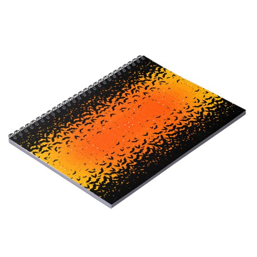 Silhouette Bats Vampire Dracula Halloween Pattern Notitieboek (Linkerzijde)