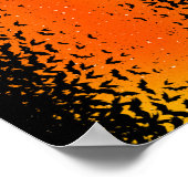 Silhouette Bats Vampire Dracula Halloween Pattern Poster (Hoek)