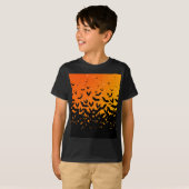 Silhouette Bats Vampire Dracula Halloween Pattern T-shirt (Voorkant volledig)