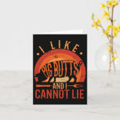 Silhouette Bbq Grill, ik hou van varken en ik kan  Kaart (Gele Bloem)