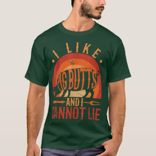 Silhouette Bbq Grill, ik hou van varken en ik kan T-shirt