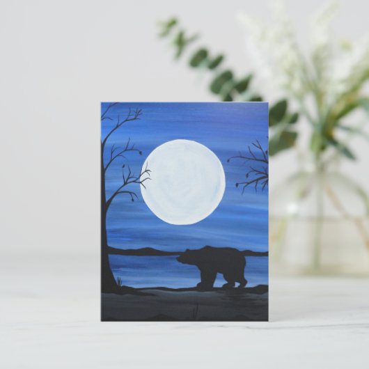 Silhouette Beer Briefkaart (Staand voorkant)