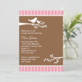 Silhouette Birds Baby Shower Invitations Kaart (Staand voorkant)