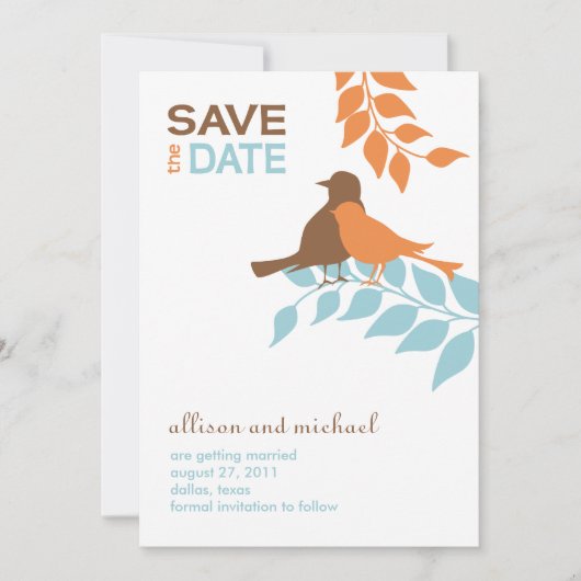 Silhouette Birds Save the Date (Voorkant)