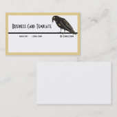 Silhouette Black Bird Raven Logo Visitekaartje (Voorkant / Achterkant)